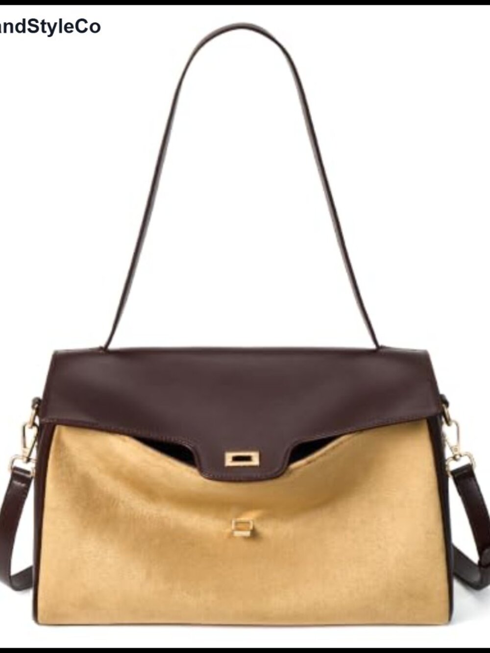 Vegan Leather Shoulder Bag Slouchy Purse with Adjustable Strap